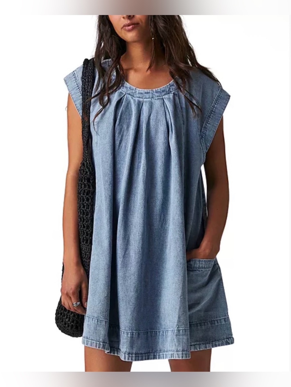 Free People Marcel Denim Mini Dress. Size XS